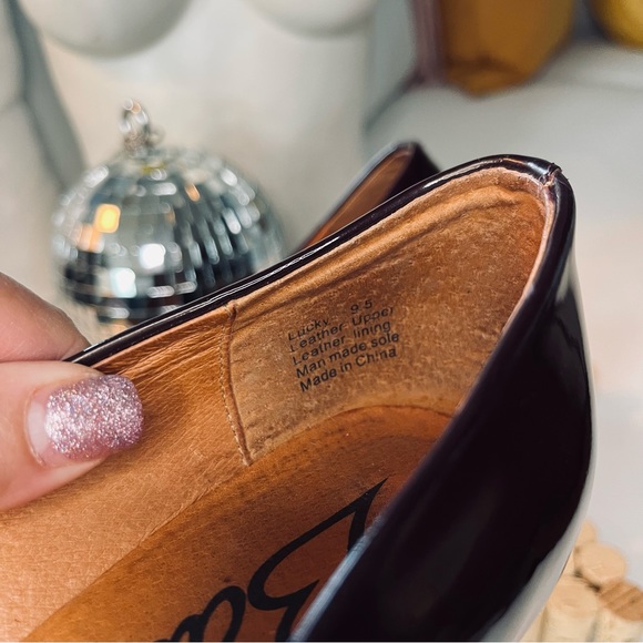 BACI Patent Leather Stiletto Heels Platform STYLE:LUCKY Maroon 9M Preowned - Picture 8 of 10